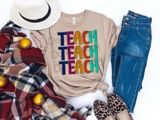 Teach stitched-DTF