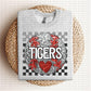 Baseball Mascots Faux Embroidery Checkered Sequins -DTF