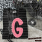 Pink Glitter Leopard Initial or word-CUSTOM: (ANY NAME, ANY MASCOT)-DTF&UV
