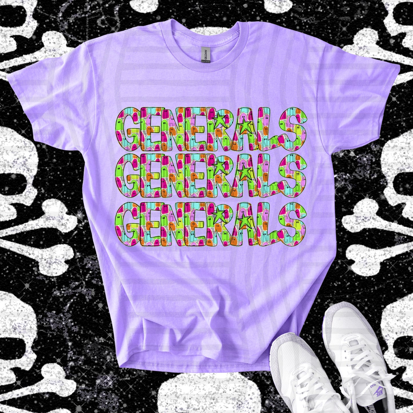Ghosty Girl  CUSTOM: (ANY NAME, ANY MASCOT)-DTF&UV