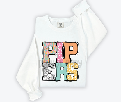 Pastel Stroke Varsity Mascots (ALL Mascots in this listing Dropdown)-DTF