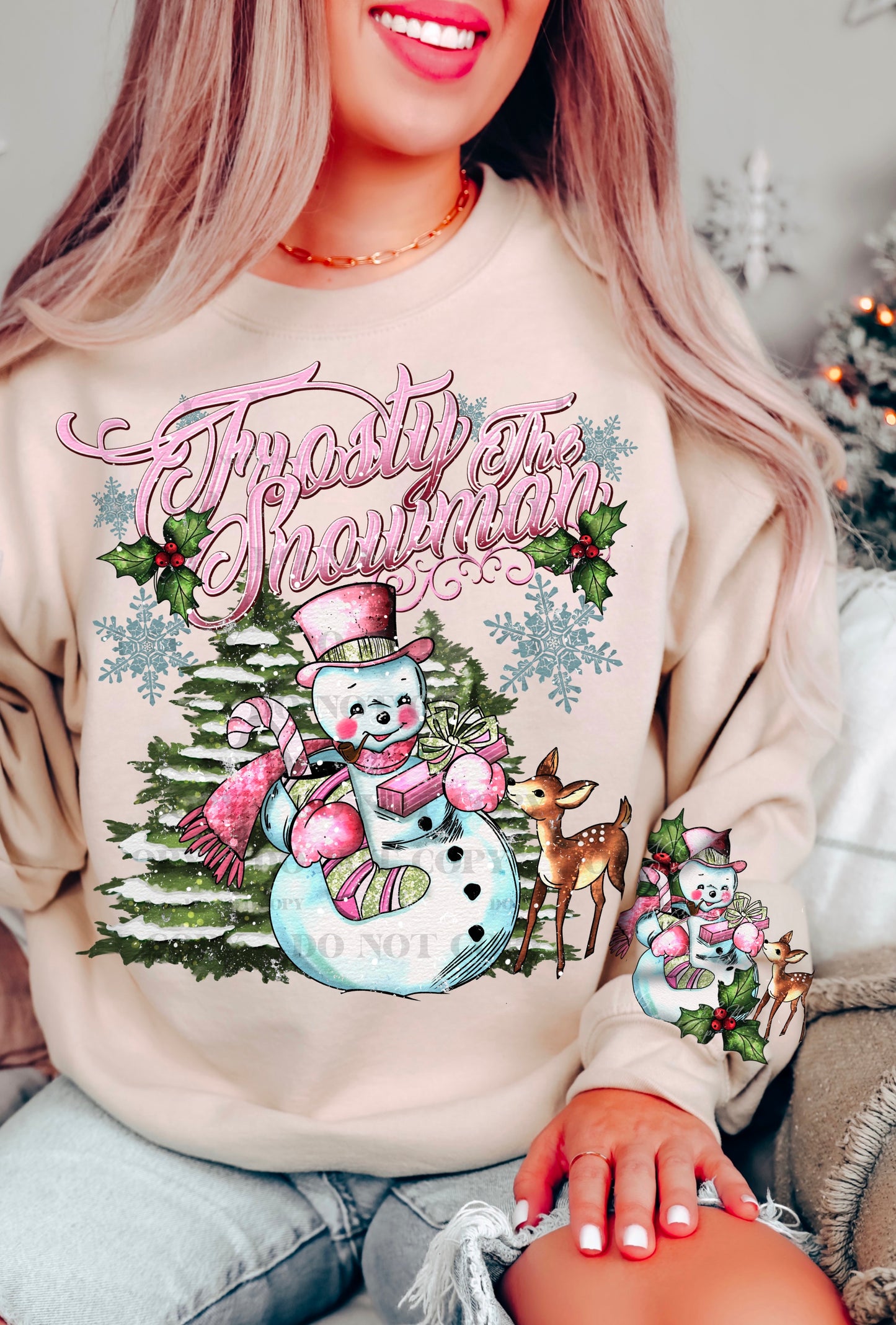 Frosty Snowman With Sleeve -DTF
