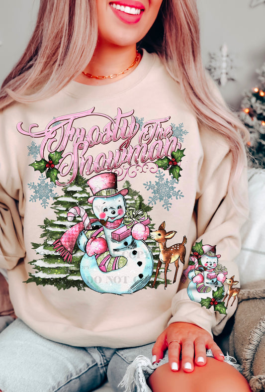 Frosty Snowman With Sleeve -DTF