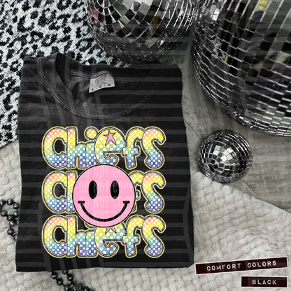 Pink Smiley Triple Stack (Dropdown)- DTF&UV