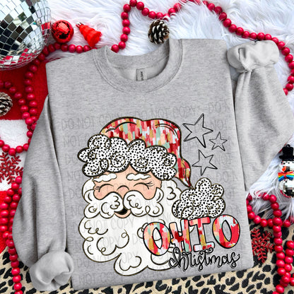 Christmas Santa States brushstroke (dropdown)-DTF