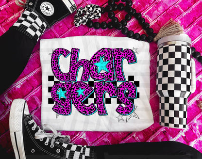 Pink Leopard Neon Mascots (dropdown)-DTF&UV