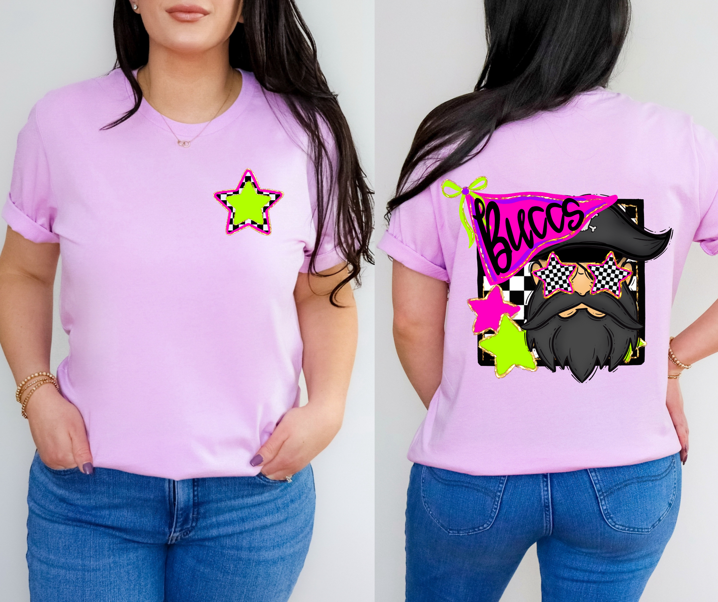 Neon Checkered Mascots(Dropdown)-DTF&UV