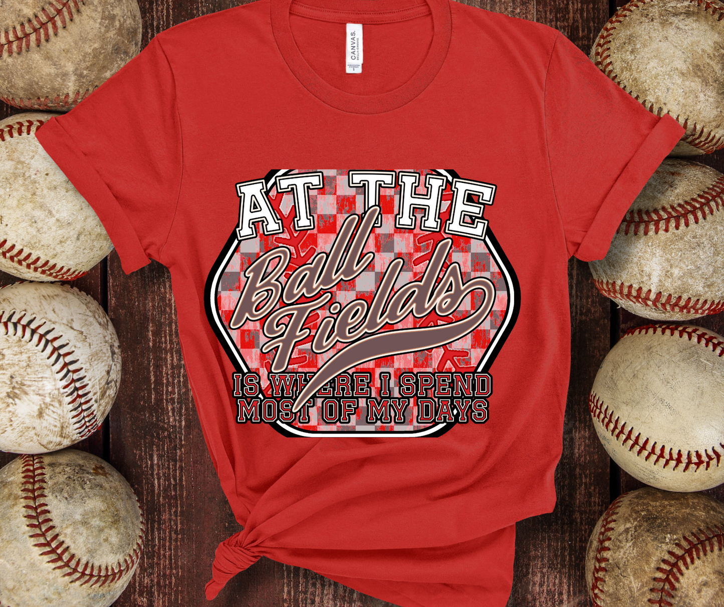 At the Ball Fields RED- DTF