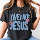 Love Like Jesus blue with white dots- DTF DEAL