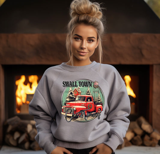 Small town christmas truck -DTF