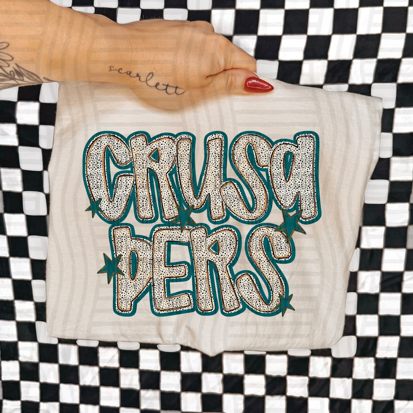 Teal Dotty (DROPDOWN MENU)-DTF&UV