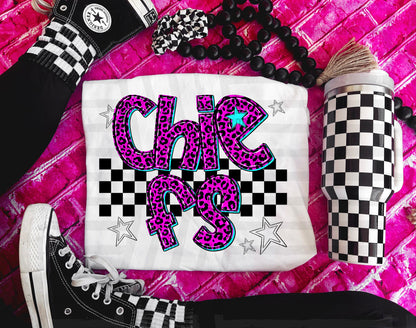 Pink Leopard Neon Mascots (dropdown)-DTF&UV