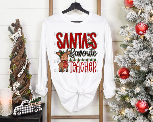 Santa’s Favorite Teacher - DTF