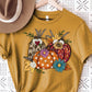 Pumpkins spotted with flowers-DTF