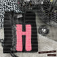 Pink Glitter Leopard Initial or word-CUSTOM: (ANY NAME, ANY MASCOT)-DTF&UV