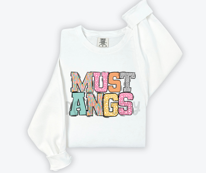 Pastel Stroke Varsity Mascots (ALL Mascots in this listing Dropdown)-DTF