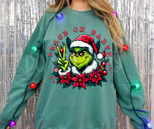 Peace on earth Grinch-DTF