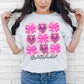Owls Coquette Checkered Faux Embroidery - DTF