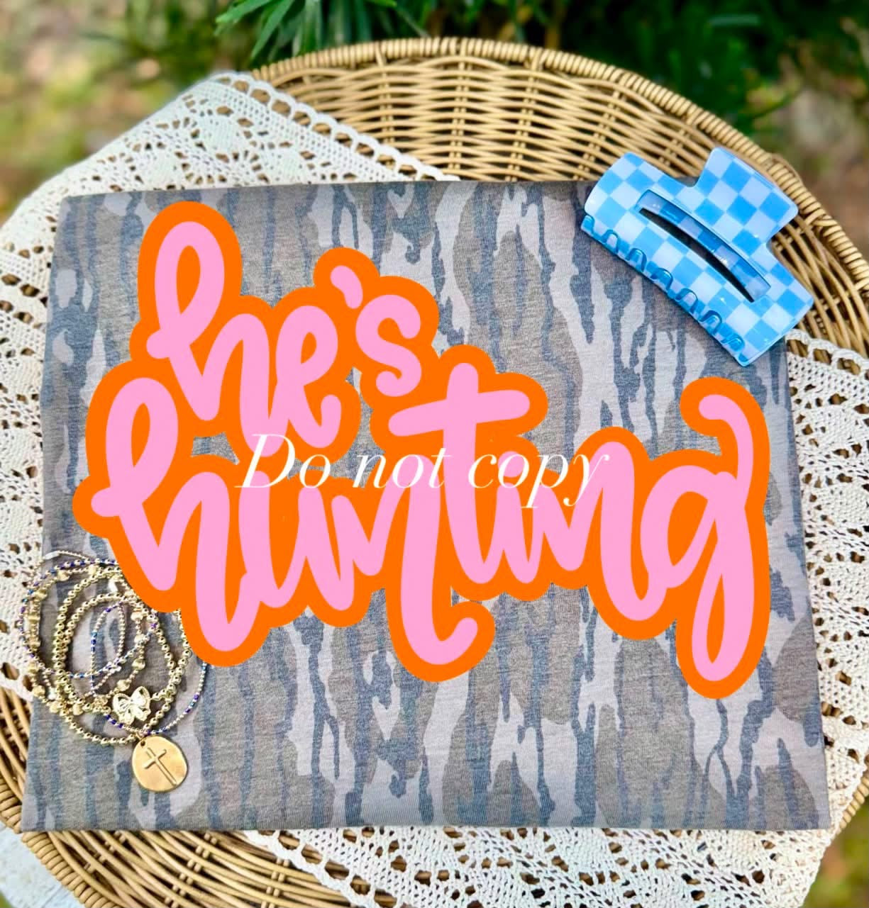 He's hunting orange and pink- DTF&UV