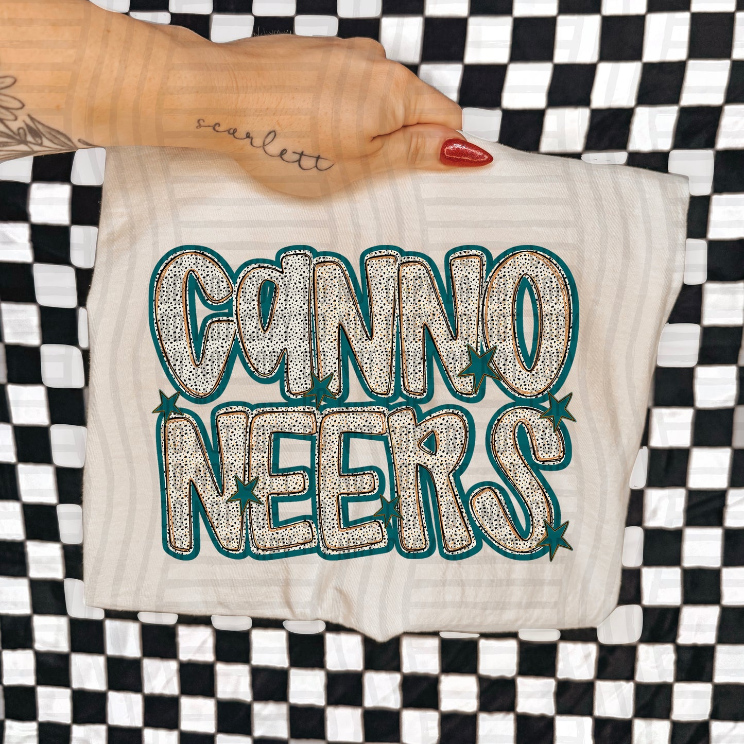 Teal Dotty (DROPDOWN MENU)-DTF&UV