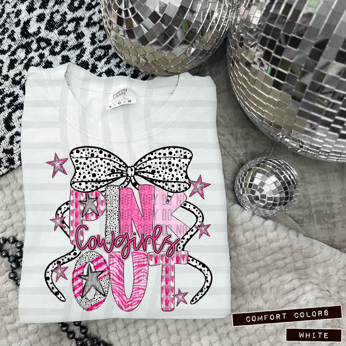 Pink out Silver- (DROPDOWN MASCOT)-DTF&UV