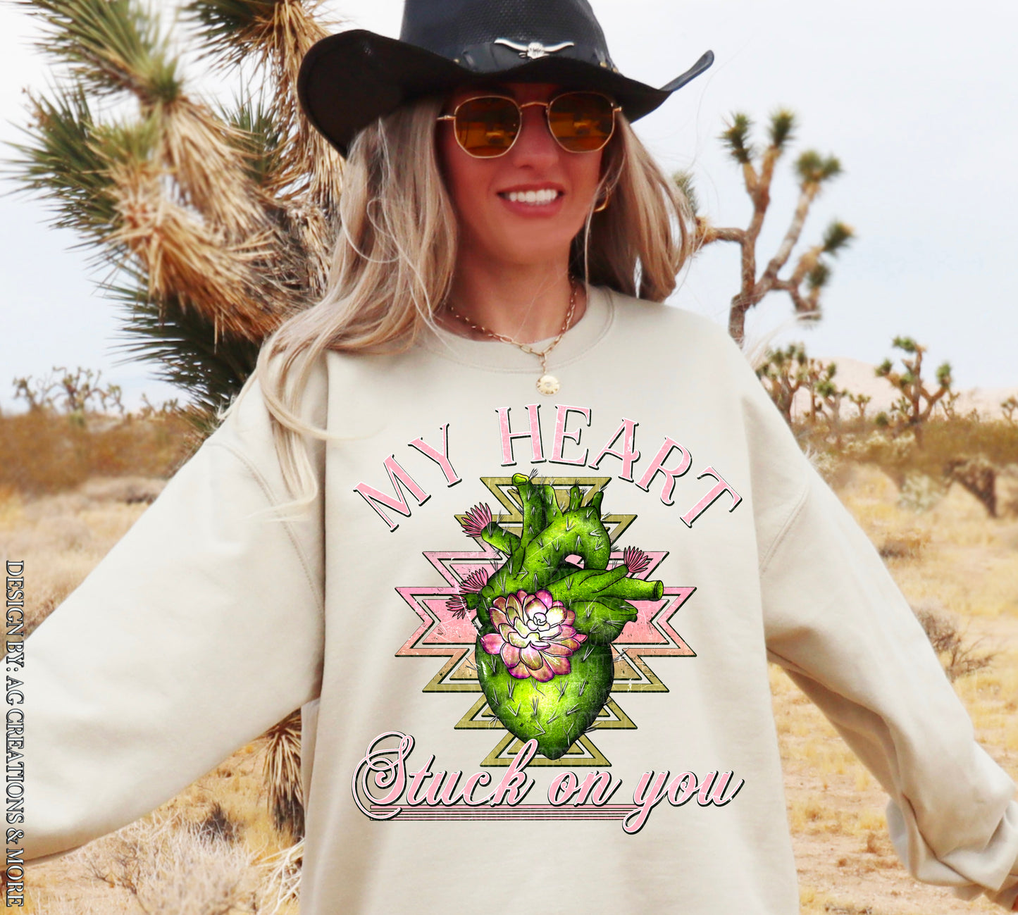 My Heart Is Stuck On You Cactus - DTF