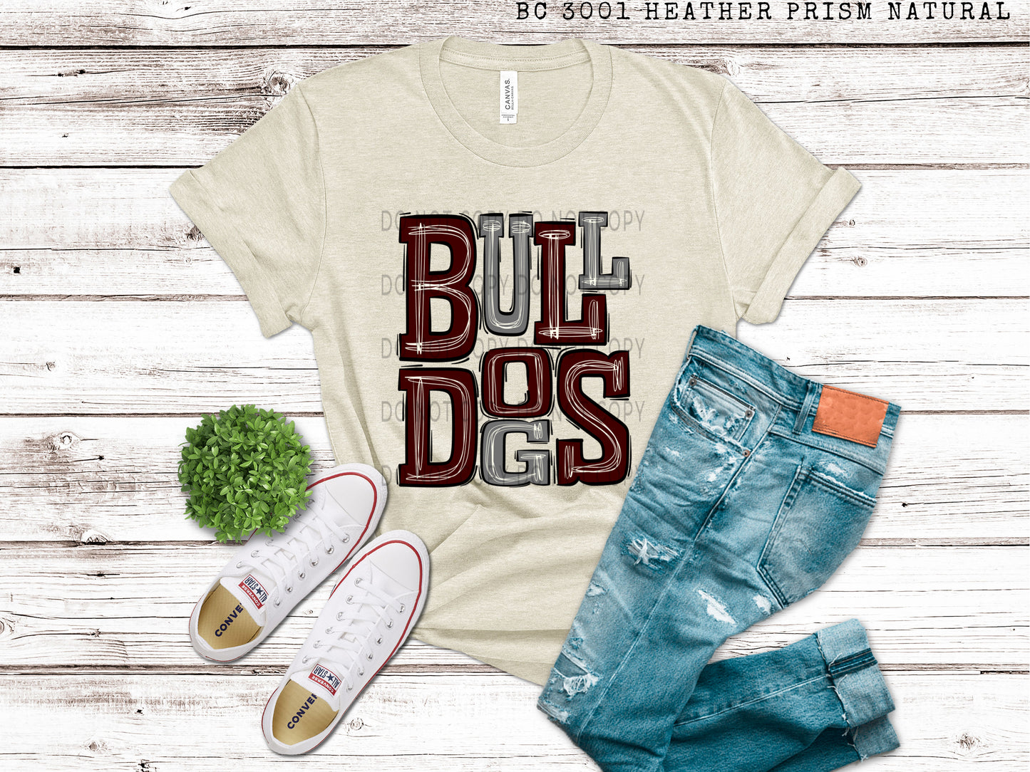 Bulldogs Maroon and Gray - DTF