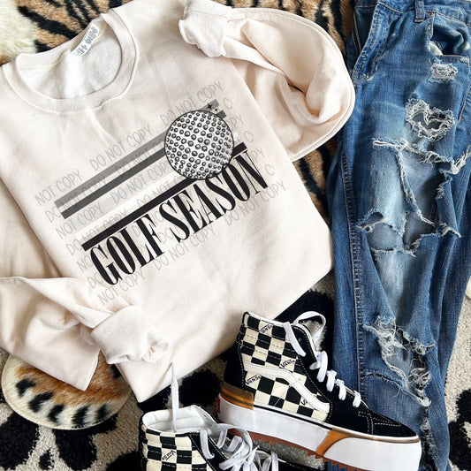 Golf Season Retro Stripe-dtf