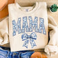 Mama blue floral bow-DTF