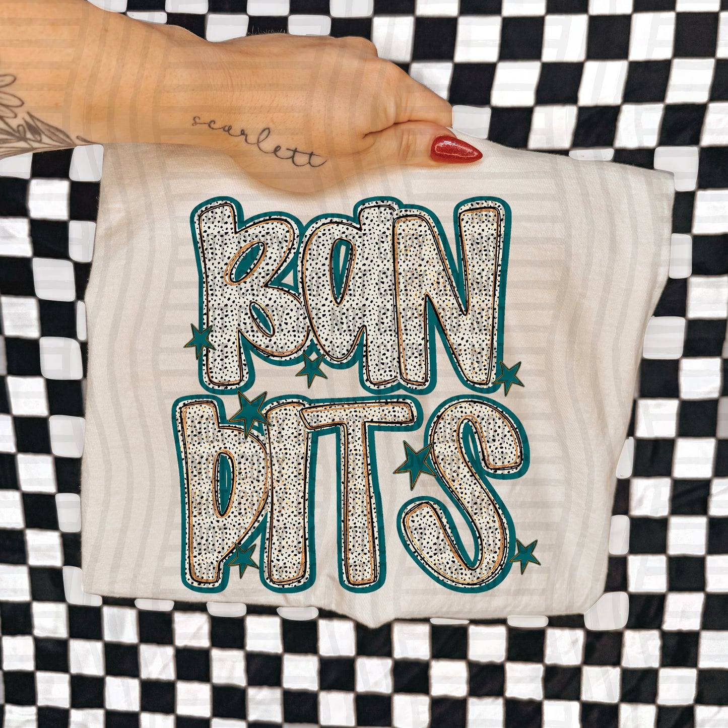 Teal Dotty (DROPDOWN MENU)-DTF&UV