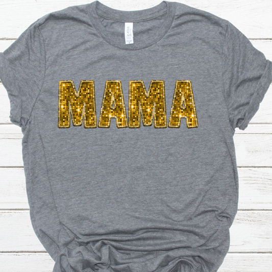 Mama gold sequin-DTF