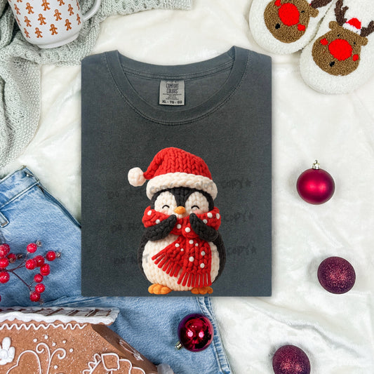 Penguin Knit Hat and Scarf-DTF&UV