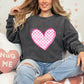 Pink Checkered Heart - DTF