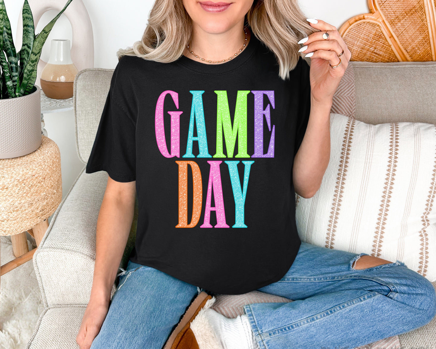 Game day Bright speckled- DTF DEAL