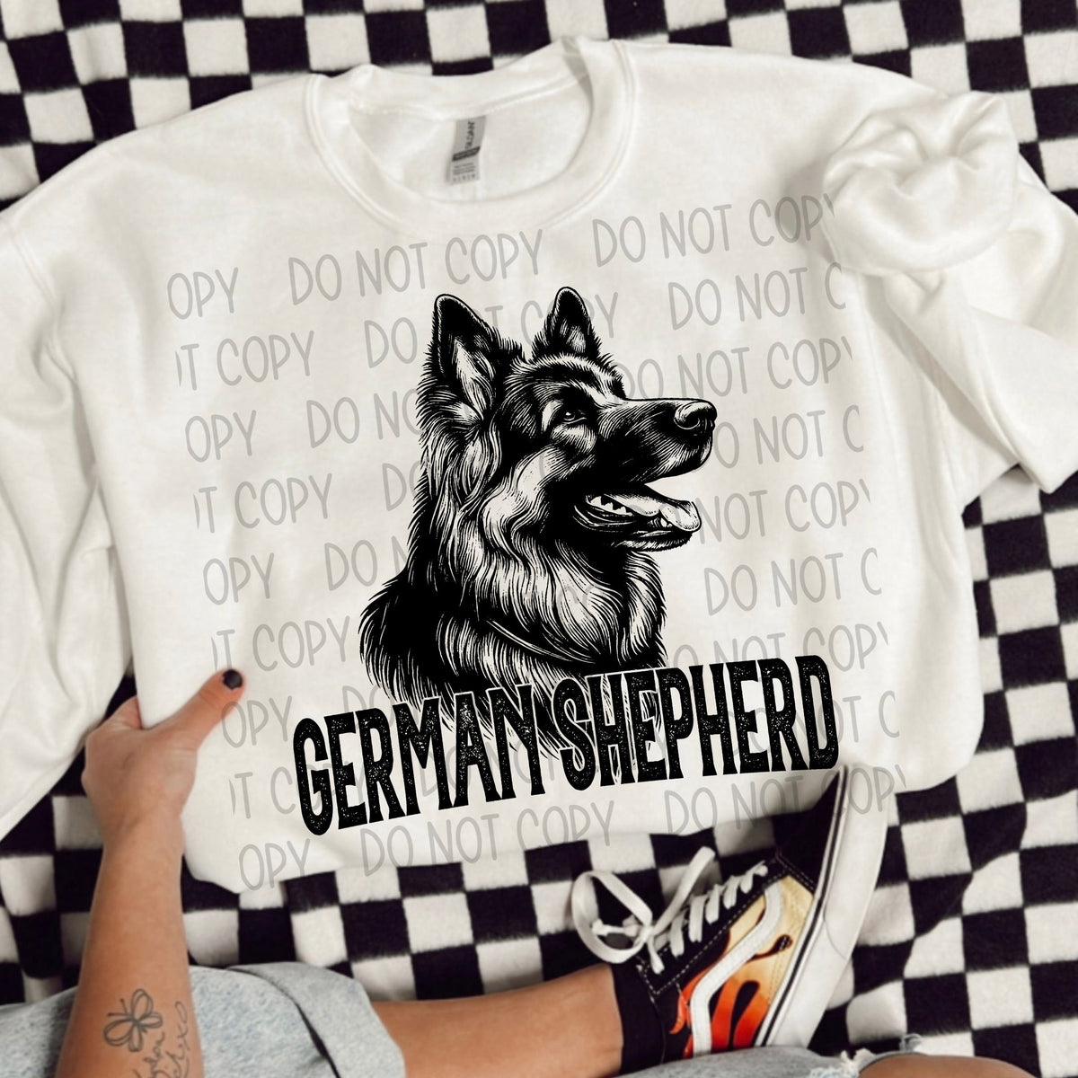 German Shepherd Portrait - DTF