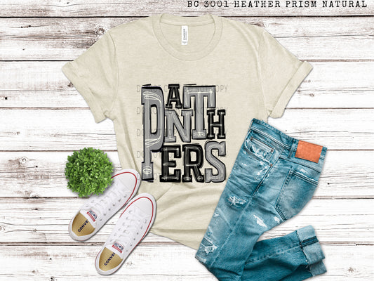 Panthers Black and Silver - DTF
