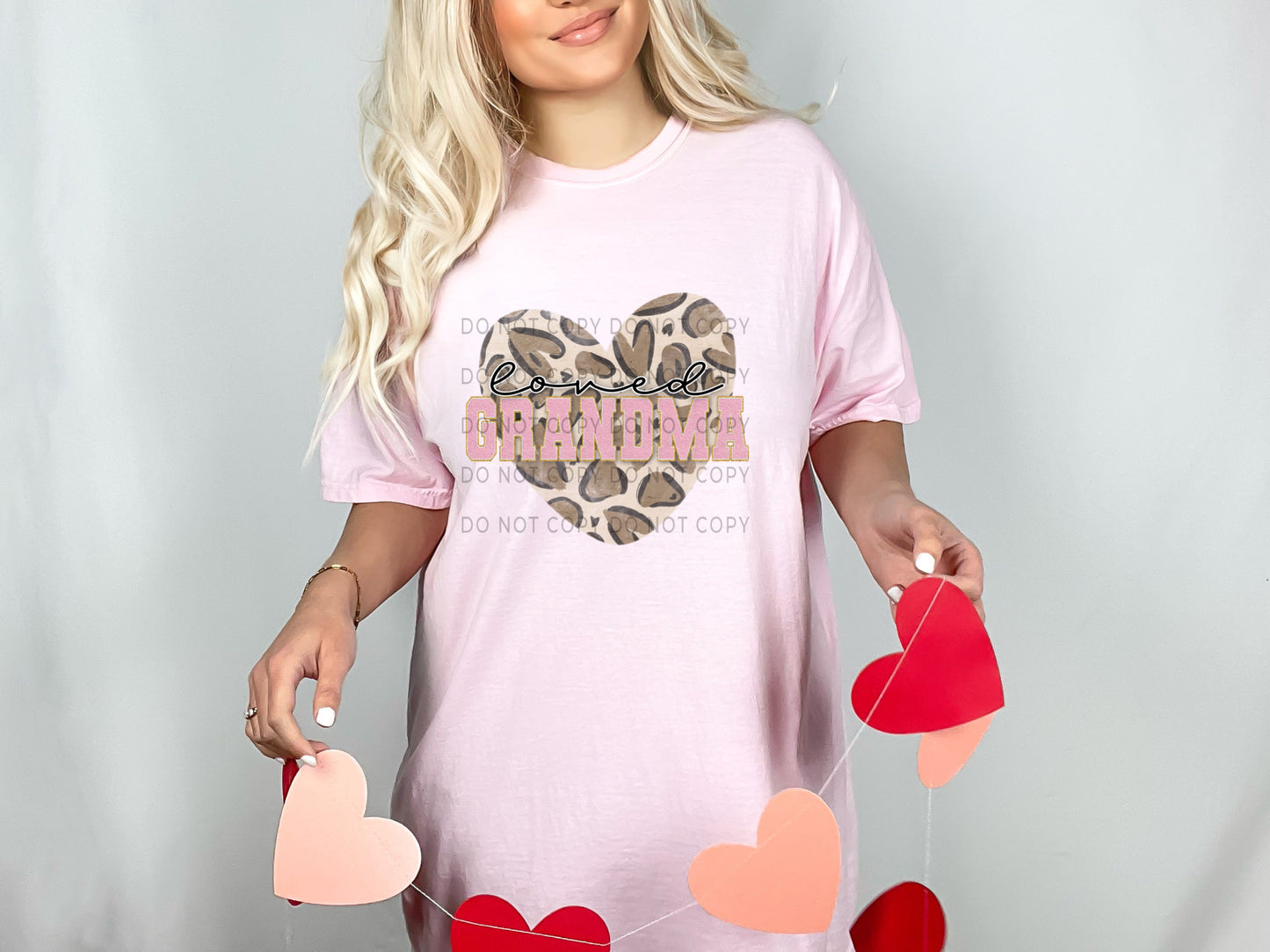 Loved Grandma Leopard Heart DTF