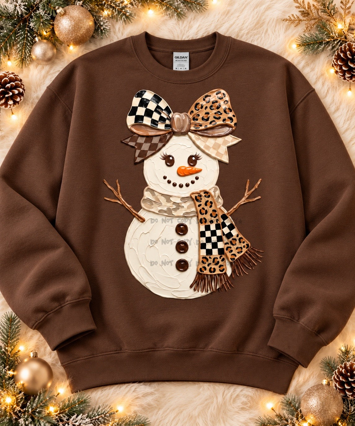 Leopard and checkered Snowman-DTF&UV