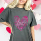 Love Heart Repeated Purple DTF