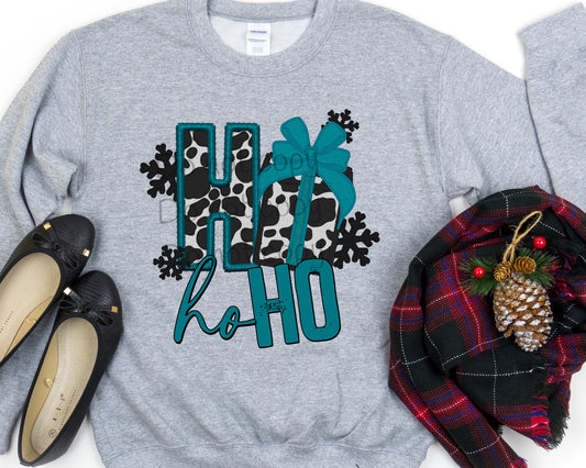Ho Ho Ho cow print-DTF