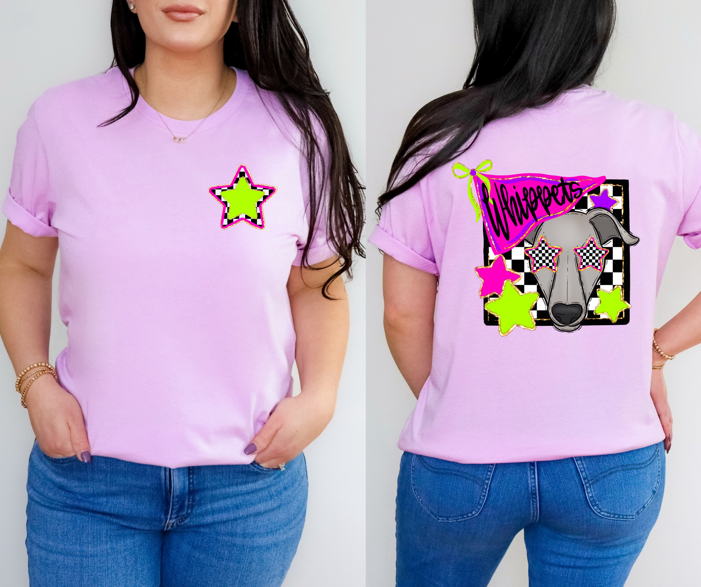 Neon Checkered Mascots(Dropdown)-DTF&UV