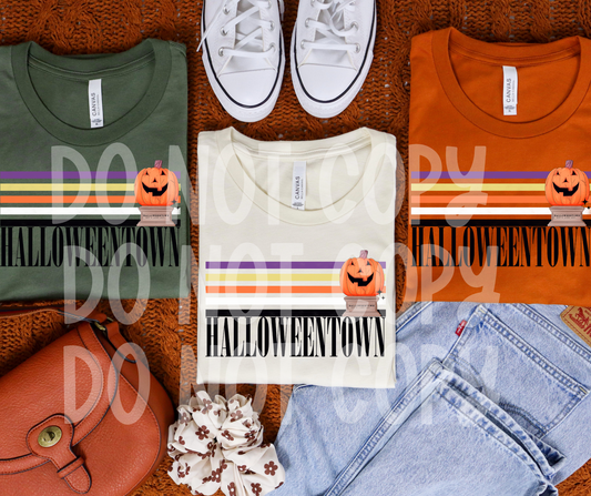 HALLOWEENTOWN Retro Stripe-DTF