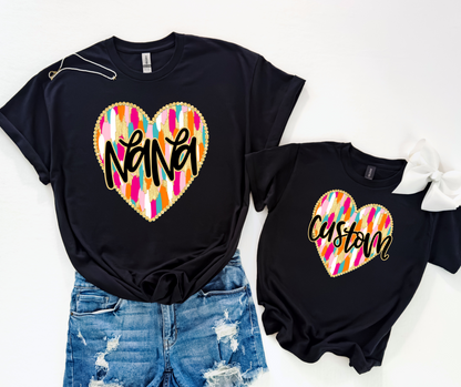 Heart Brush Mothers day: ANY NAME- DTF