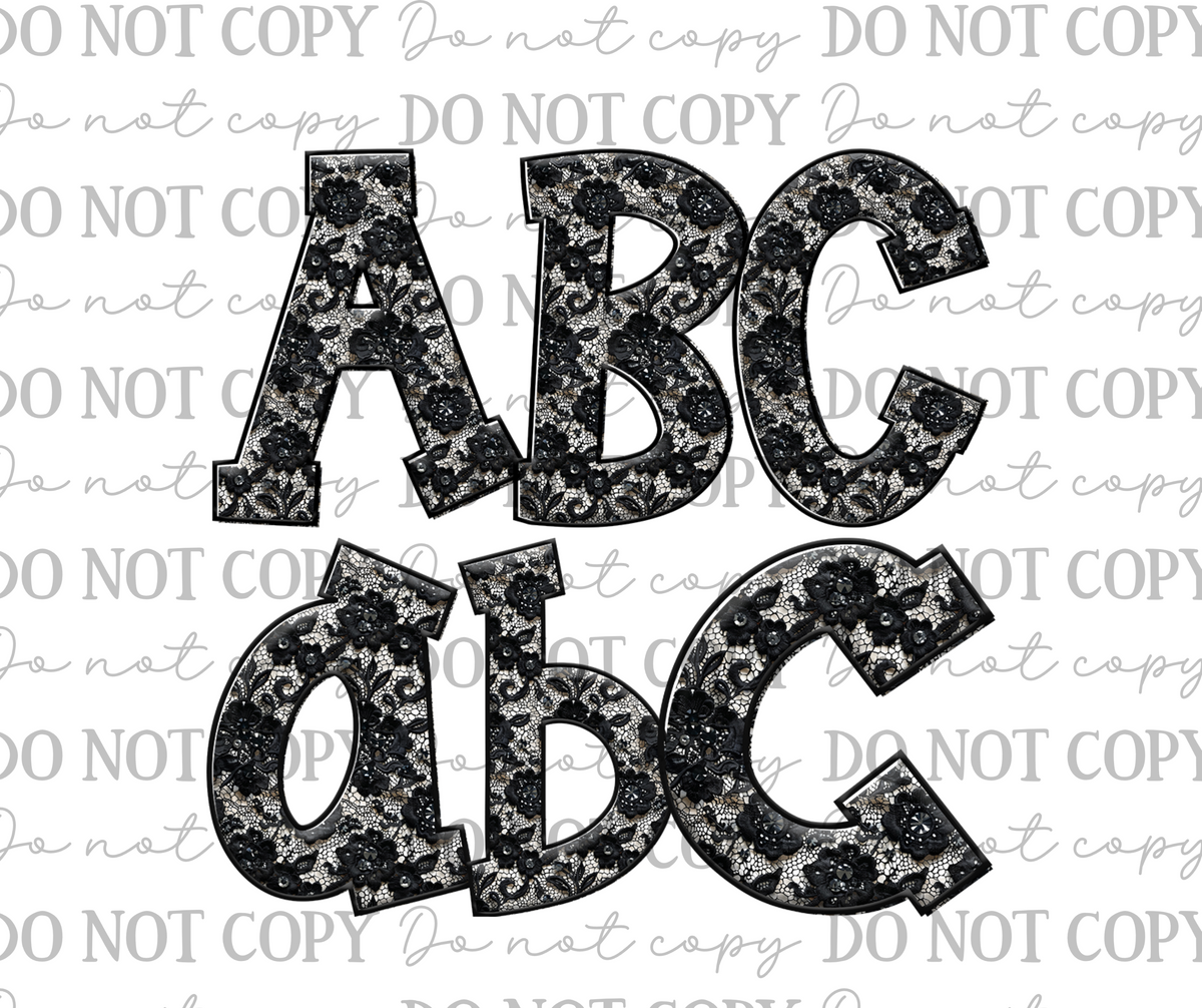 Custom Black Lace Mascot/NAME/Occupation: ANY NAME- DTF