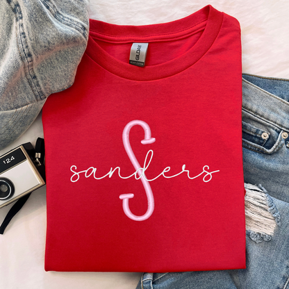 Personalized Monogram Two-Line: Embroidered