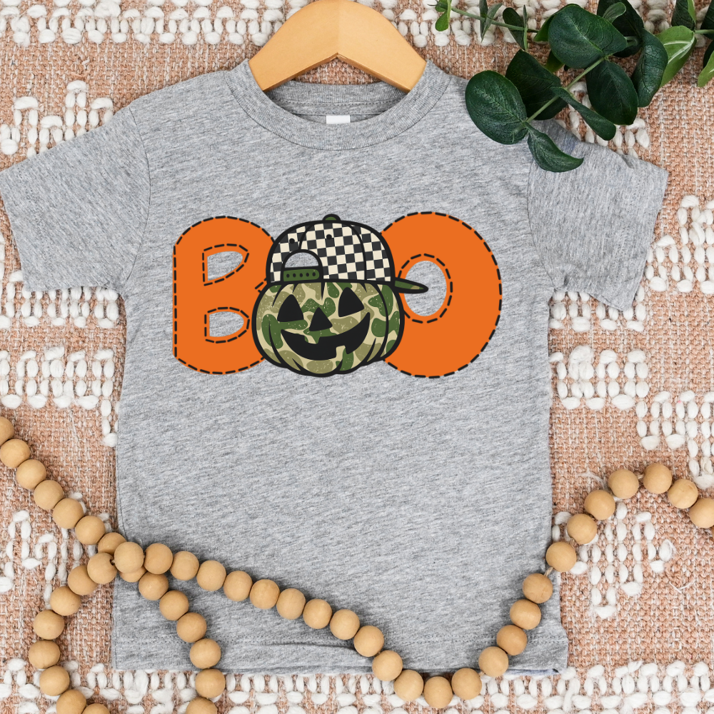 Boo camo hat pumpkin-DTF&UV