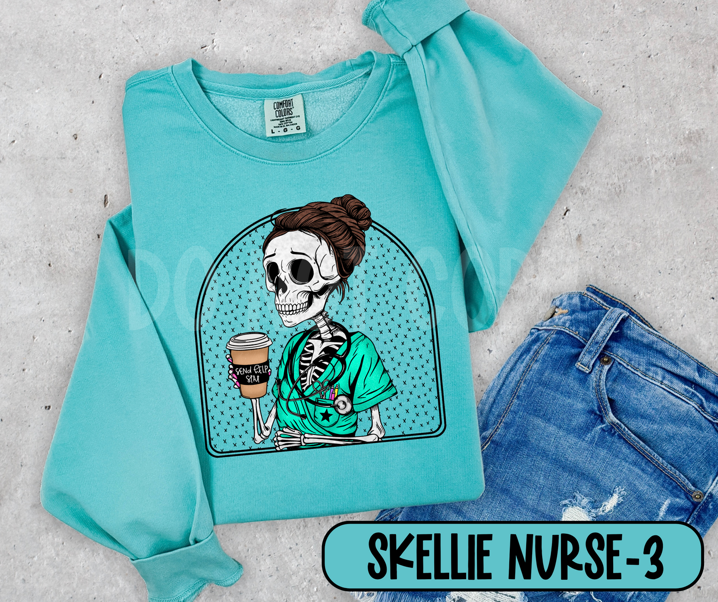 Skellie Nurse (5 hairstyles in this listing- DROPDOWN)-DTF