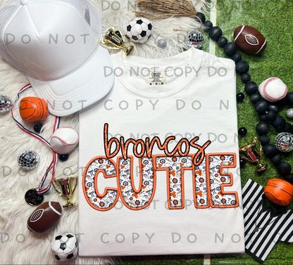 Football  Faux Embroidery(all in drop down) -DTF