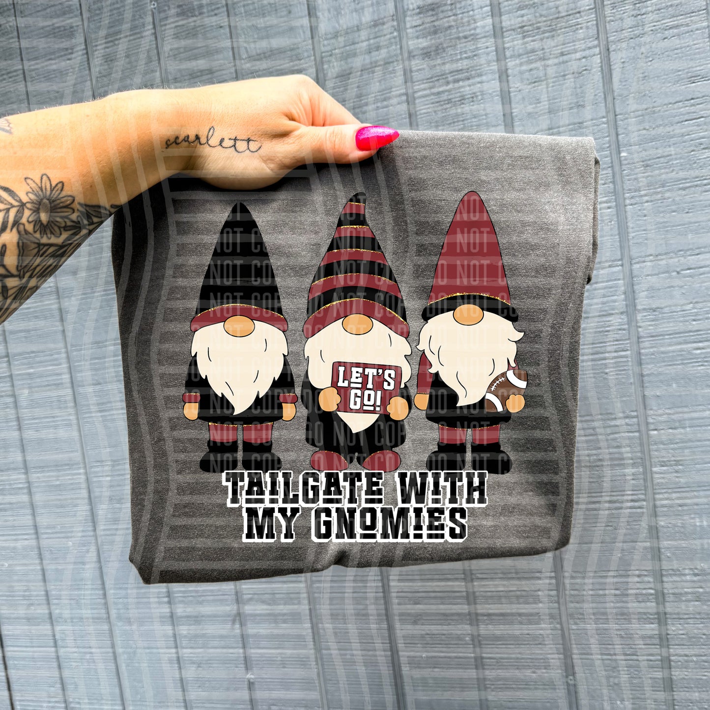 Tailgate with my Gnomies (DROPDOWN Colors)-DTF&UV