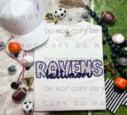 Football  Faux Embroidery(all in drop down) -DTF